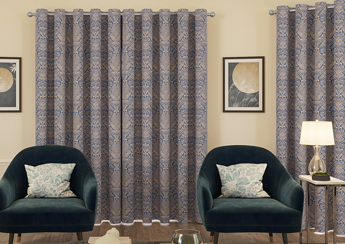 Hathaway, Indigo - Made to Measure Curtains - Image 7